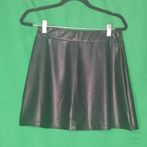 Black Faux Leather Skirt